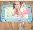 toddlers toys, magic water deowing mat with rainbow